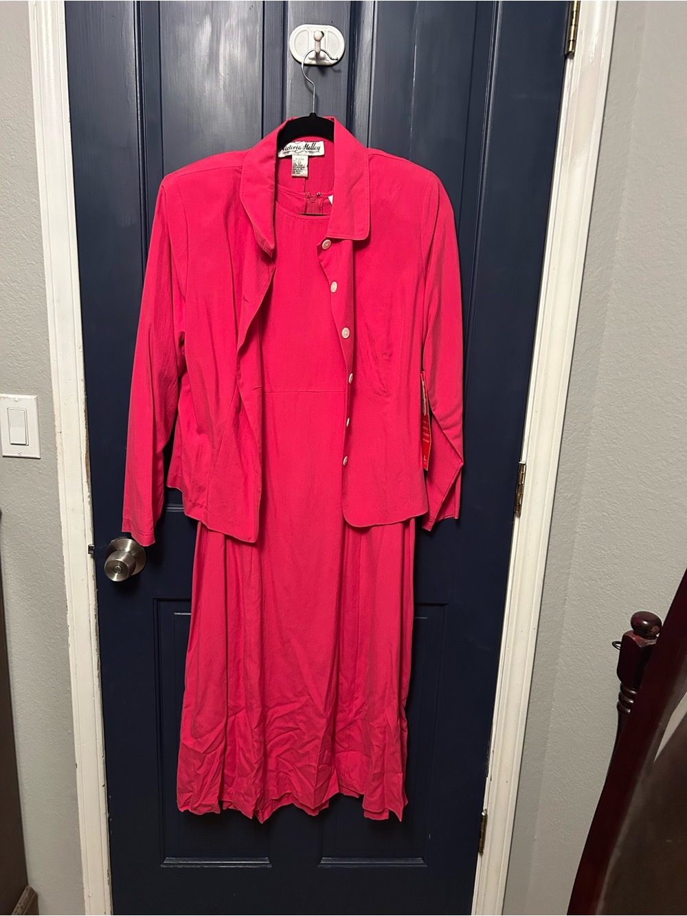 Women's Hot Pink Two-Piece Skirt Set by Geoffrey Beene